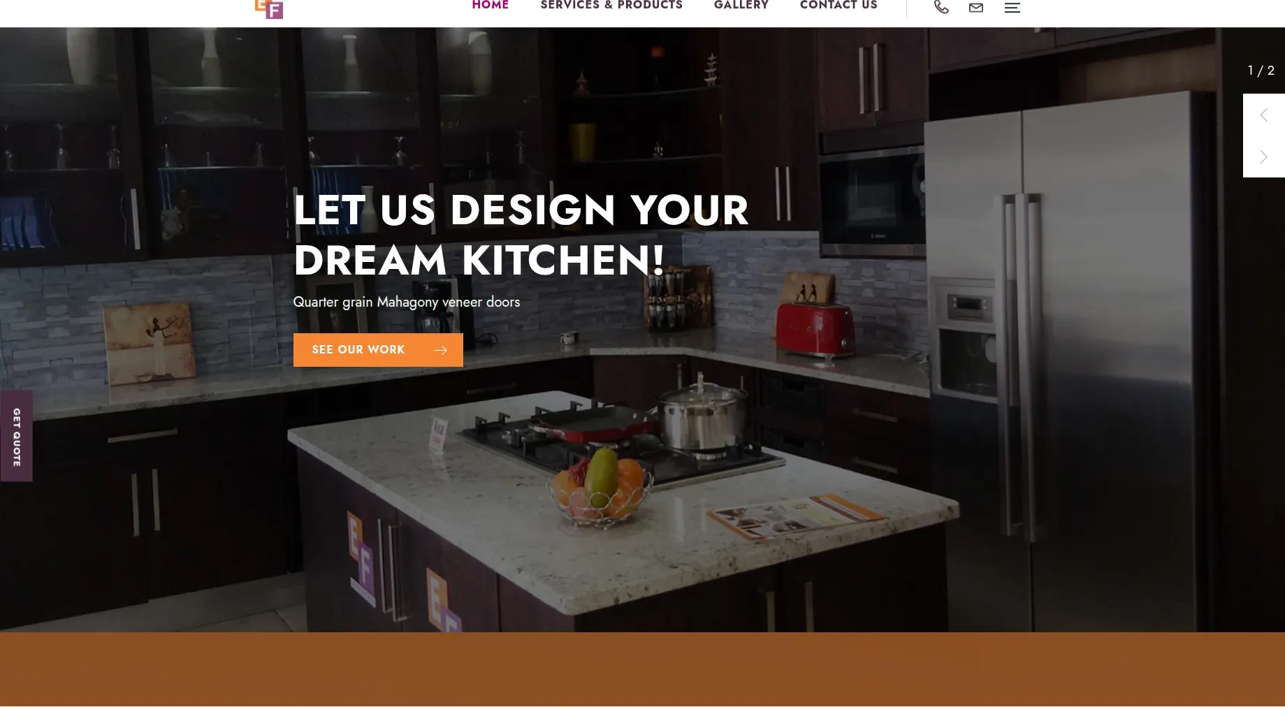 EasyFit Kitchens website built by Apjakal IT Solutions