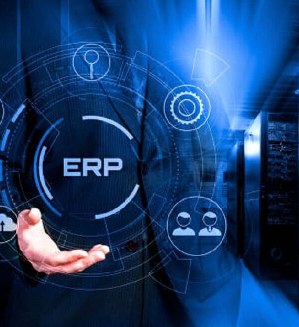 Enterprise Resource Planning ERP system. Company human resource financial asset management strategy. Integration of production and operations. Innovative Business Software. 3d render